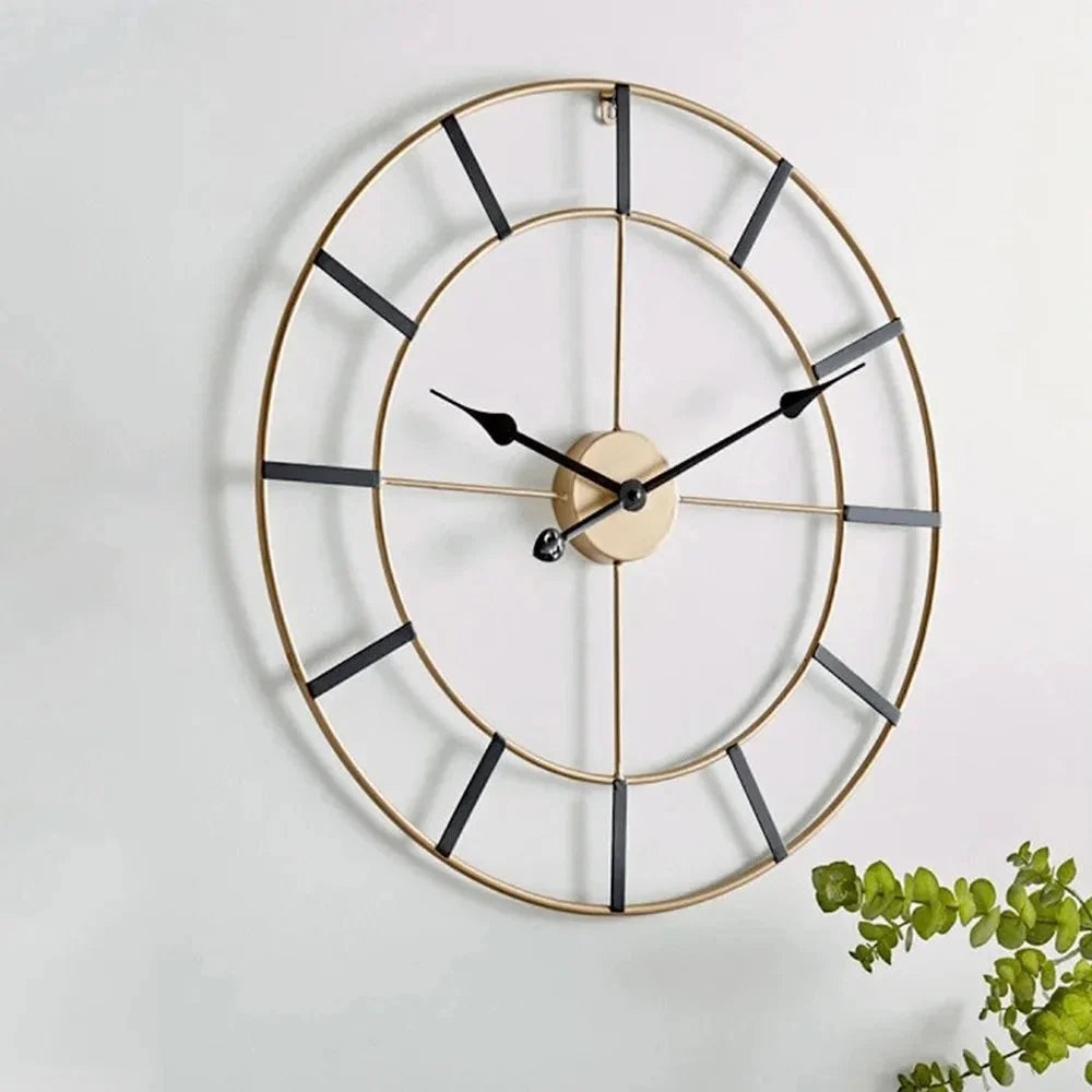 Iron Analog Gold & Black Designer Metal Wall Clock ₹ 2,499